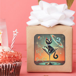 Sticker Carré La Vie D'Une Chatte Showgirl