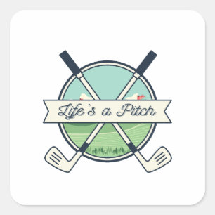 STICKER CARRÉ LA VIE EST UN PITCH