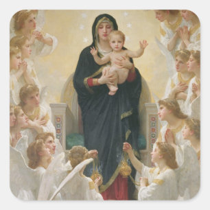 Sticker Carré La Vierge aux anges, 1900