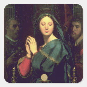 Sticker Carré La Vierge avec le centre serveur, 1841