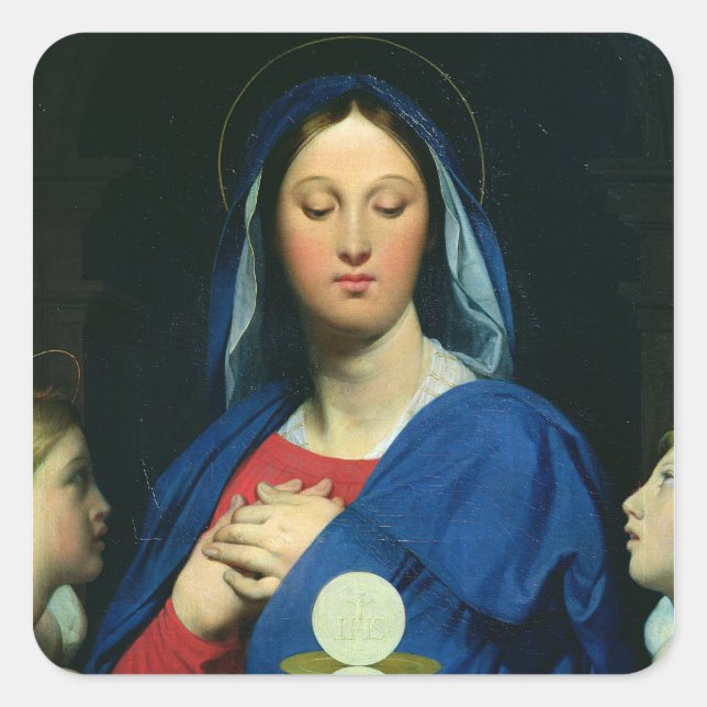 Sticker Carré La Vierge de l'hôte, 1866 (Devant)