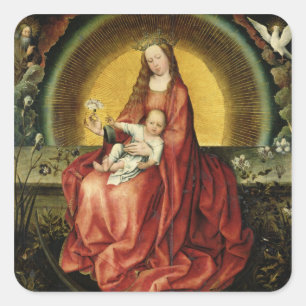 Sticker Carré La Vierge et l'enfant 2
