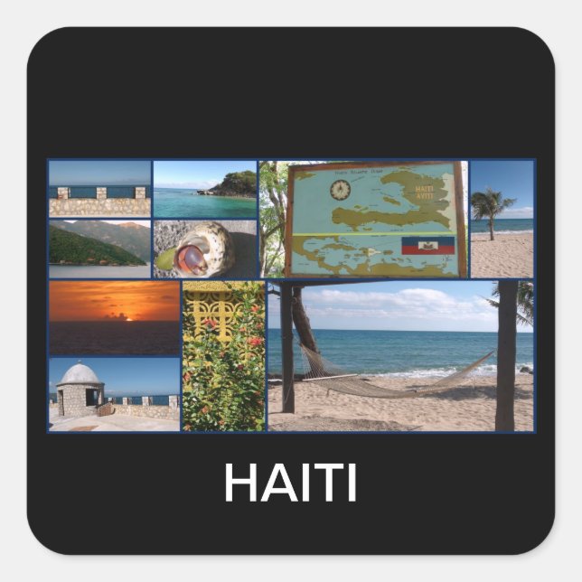 Sticker Carré Labadee, Haïti (Devant)
