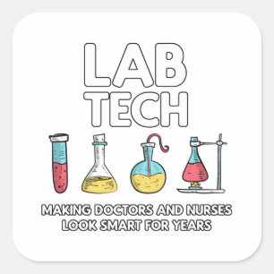 Sticker Carré Laboratoire des technologies de laboratoire