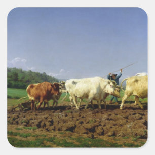 Sticker Carré Labourant en Nivernais, 1849
