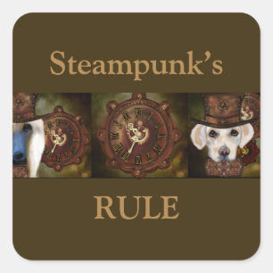 Sticker Carré Labrador Retriever