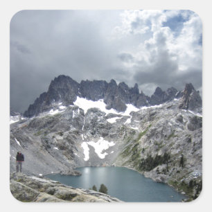 Sticker Carré Lac Iceberg 2 - Ansel Adams Wilderness