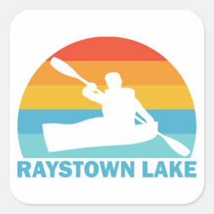 Sticker Carré Lac Raystown Pennsylvanie Kayak