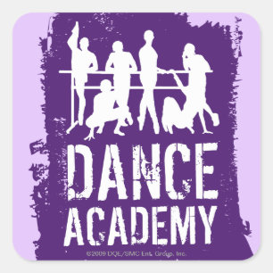 Sticker Carré L'académie de danse silhouette le logo