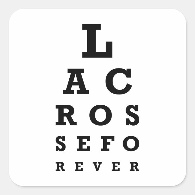 Sticker Carré Lacrosse Forever (Devant)
