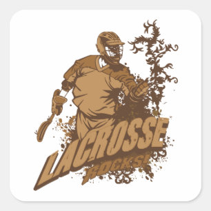 Sticker Carré Lacrosse Rocks !