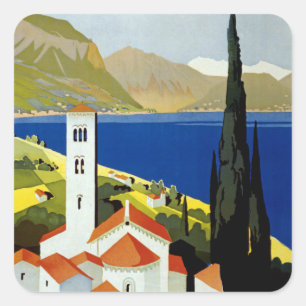 Sticker Carré Lacs italiens
