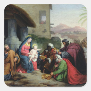 Sticker Carré L'adoration des Magi, c.1833-36