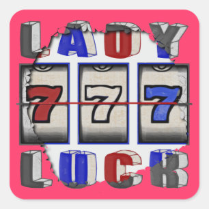 Sticker Carré Lady Luck