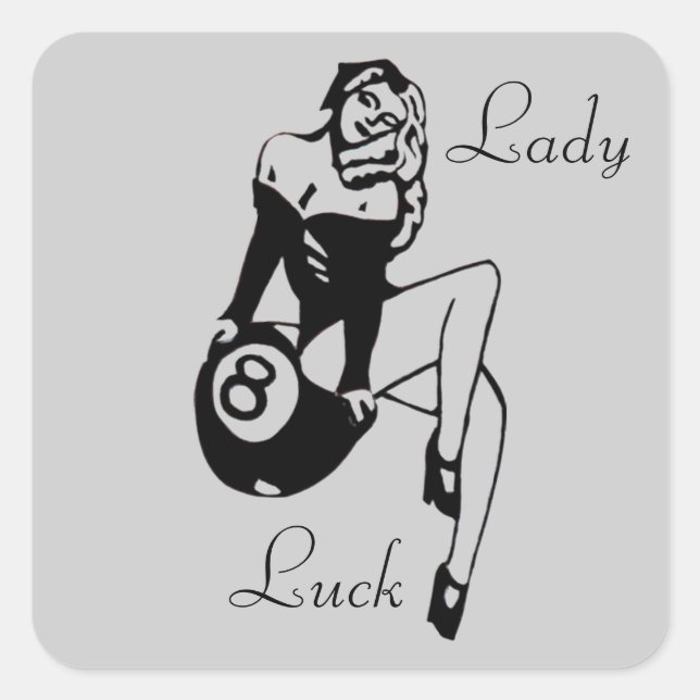 Sticker Carré Lady Luck (Devant)