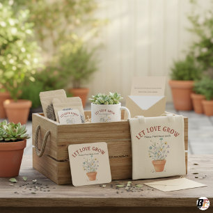 Sticker Carré Laissez l'amour grandir Pochette de graines de fle