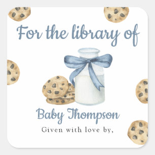 Sticker Carré Lait et cookies Pour la bibliothèque de