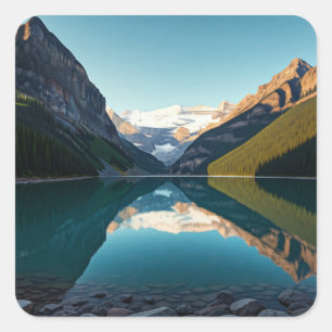 Sticker Carré Lake Louise à Parc national Banff Canada