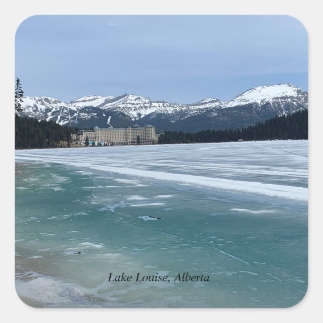 Sticker Carré Lake Louise, Alberta Canadian Rockies (Devant)
