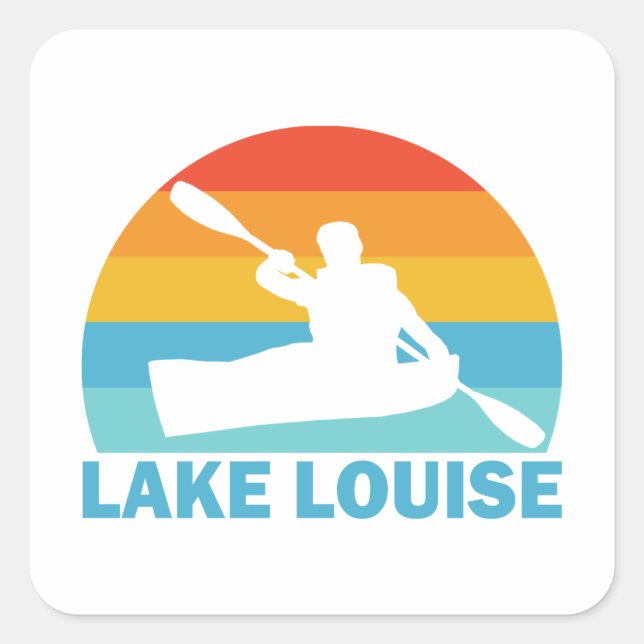 Sticker Carré Lake Louise Parc national Banff Kayak (Devant)