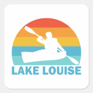 Sticker Carré Lake Louise Parc national Banff Kayak