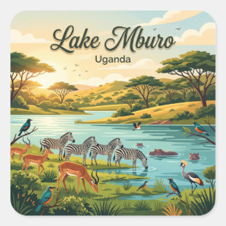 Sticker Carré Lake Mburo National Park Mbarara Uganda
