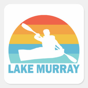 Sticker Carré Lake Murray South Carolina en kayak