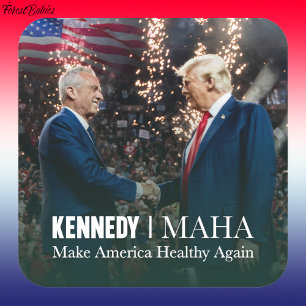 Sticker Carré L'AMHA redonne la santé à l'Amérique Kennedy Trump