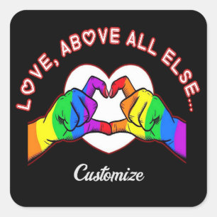 Sticker Carré L'amour avant tout le reste