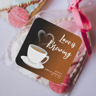 Sticker Carré L'amour brasse la terre cuite et la Fête des marié