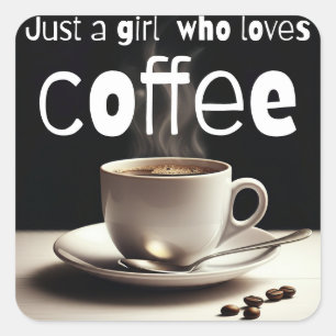 Sticker Carré L'amour du café