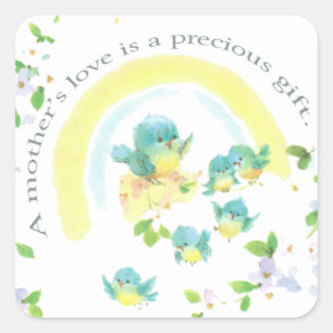 Sticker Carré L'amour d'une mère est un cadeau précieux