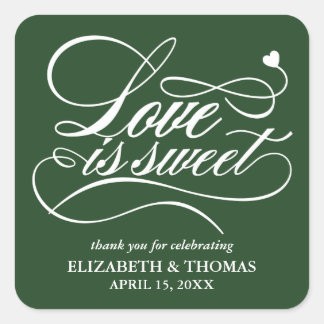 STICKER CARRÉ L'AMOUR ÉLÉGANT CLASSÉ EST DES BÂTIMENTS DE MARIAG