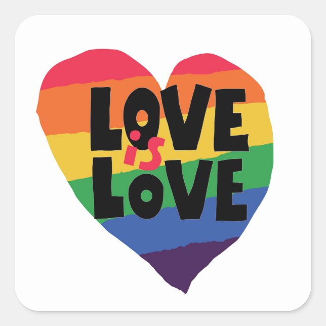 Sticker Carré L'amour est l'amour (Devant)
