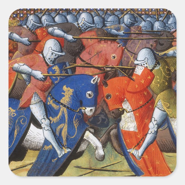 Sticker Carré Lancelot du lac dans le tournoi de Camelot (Devant)