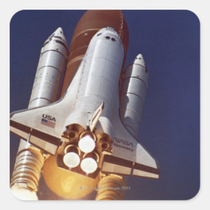 Sticker Carré Lancement de fusée