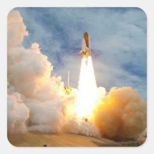 Sticker Carré Lancement final de mission de la navette spatiale