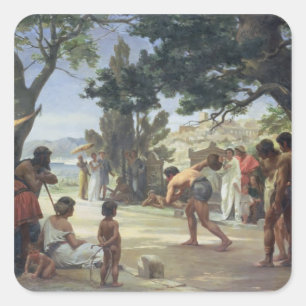 Sticker Carré Lancer le Disque, 1875