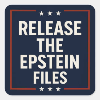 Sticker Carré Lancer les fichiers Epstein