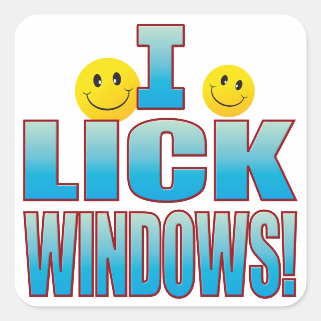 Sticker Carré Lancer Windows Life B (Devant)