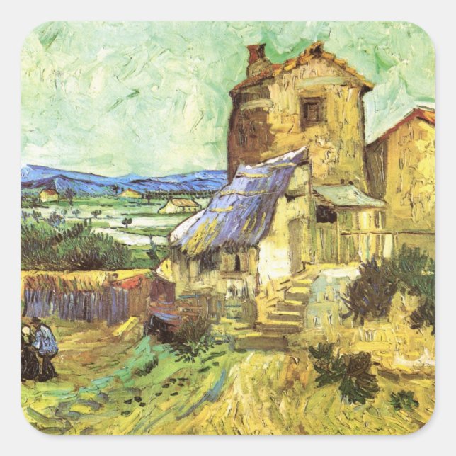 Sticker Carré L'ancienne usine de Vincent van Gogh (Devant)