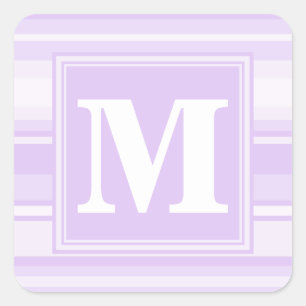 Sticker Carré Landes lilas monogrammes