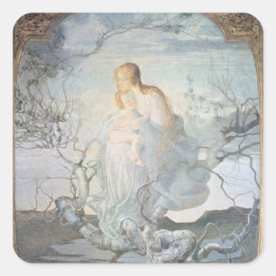Sticker Carré L'ange de vie, 1894
