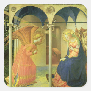 Sticker Carré L'Annonciation du Prado par Fra Angelico