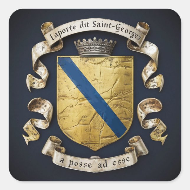 Sticker Carré Laporte dit Saint Georges Armoiries 5 (Devant)