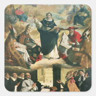 Sticker Carré L'apothéose de saint Thomas d'Aquin, 1631