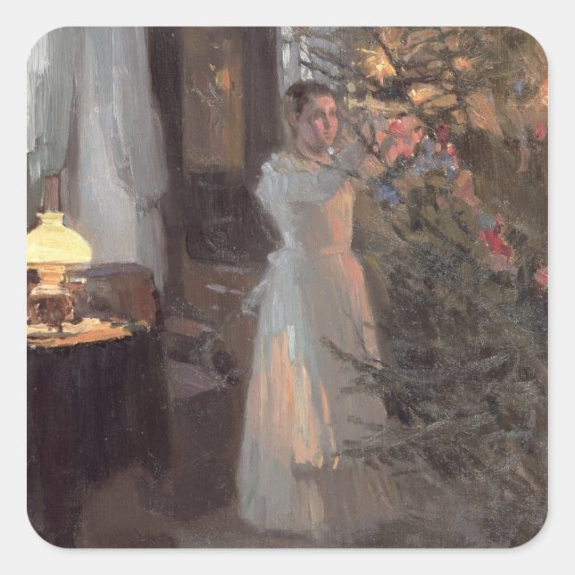 Sticker Carré L'arbre de Noël, 1910 (Devant)