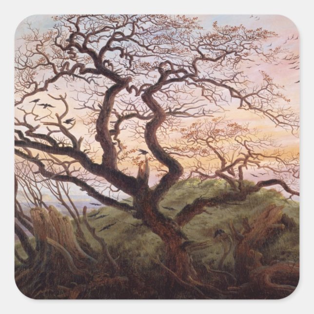 Sticker Carré L'arbre des corbeaux, 1822 (Devant)