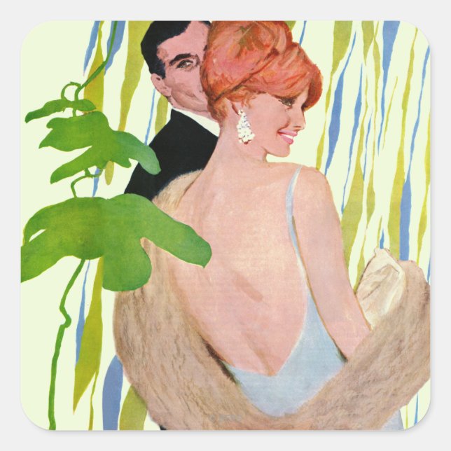 Sticker Carré L'argent dans son esprit (Devant)