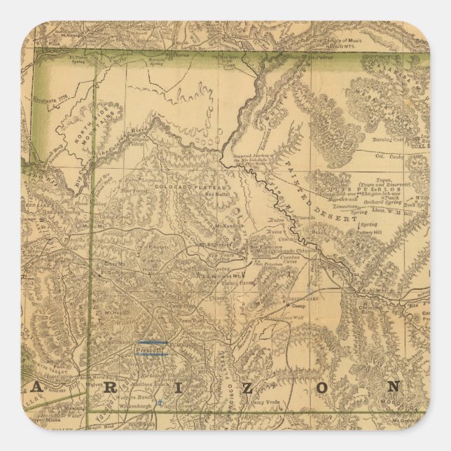 Sticker Carré L'Arizona de Rand McNally (Devant)